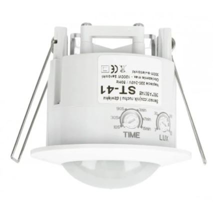 Senzor pokreta i sumraka ST41 360 ° beli