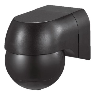 Senzor pokreta PIR 180° 400W/230V IP44 crni