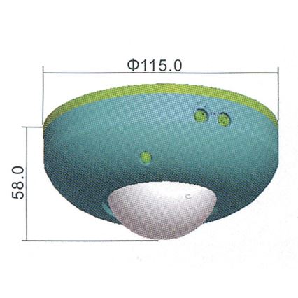 Senzor pokreta PIR B 360° 1200W/230V beli