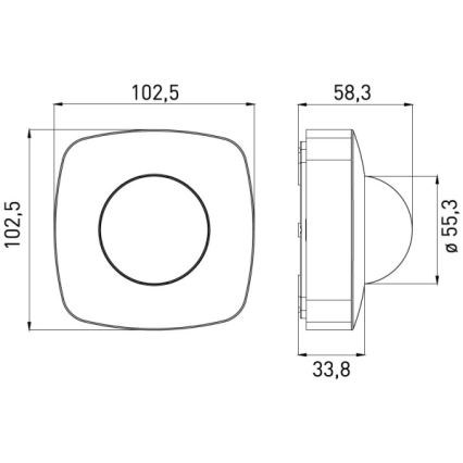 Senzor prisustva PRES SENSOR 2000W, beli