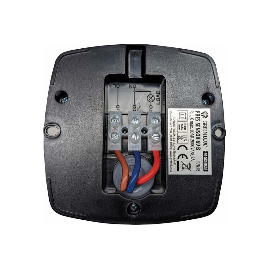 Senzor prisutnosti PRES SENSOR 2000W, crne boje