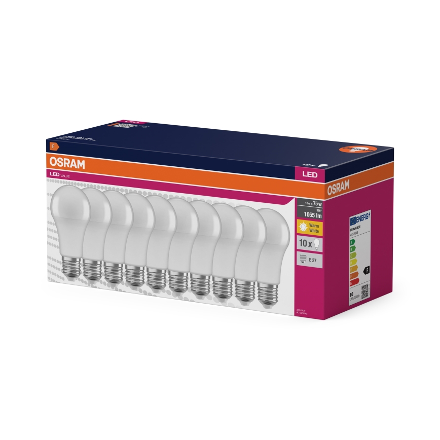 SET 10x LED sijalica CLASSIC A75 E27/10W/230V 2700K - Osram
