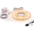 SET 1x LED traka MYLIVING LIGHTSTRIP LED/22W/230V 5 m + 5x ugradni profil 1 m crna/bela