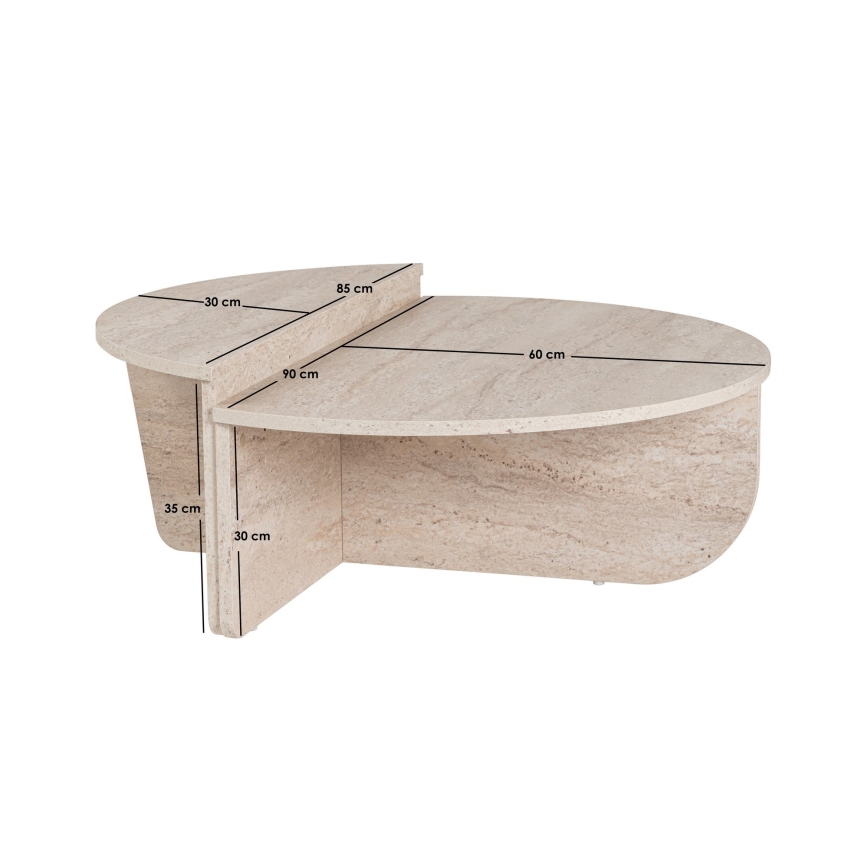 SET 2x konferencijski stočić ORION bež