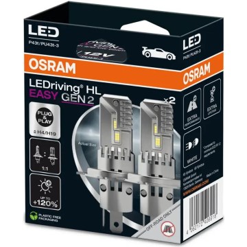 SET 2x LED auto sijalice LEDriving H4/H19 P43t/PU43T-3/25W/12V 6500K - Osram