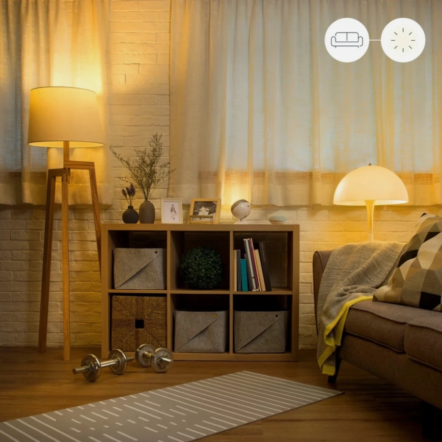 Set od 2 LED prigušive sijalice A60 E27/9W/230V 2700K Wi-Fi + daljinski upravljač - WiZ