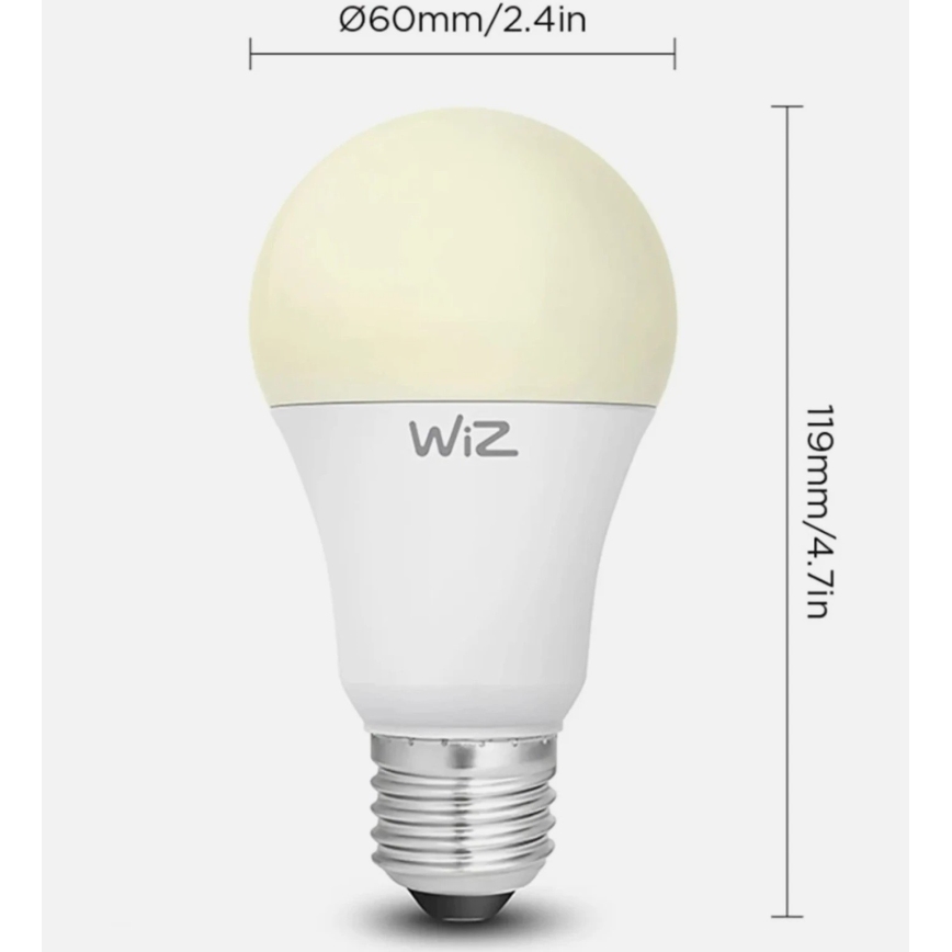 Set od 2 LED prigušive sijalice A60 E27/9W/230V 2700K Wi-Fi + daljinski upravljač - WiZ