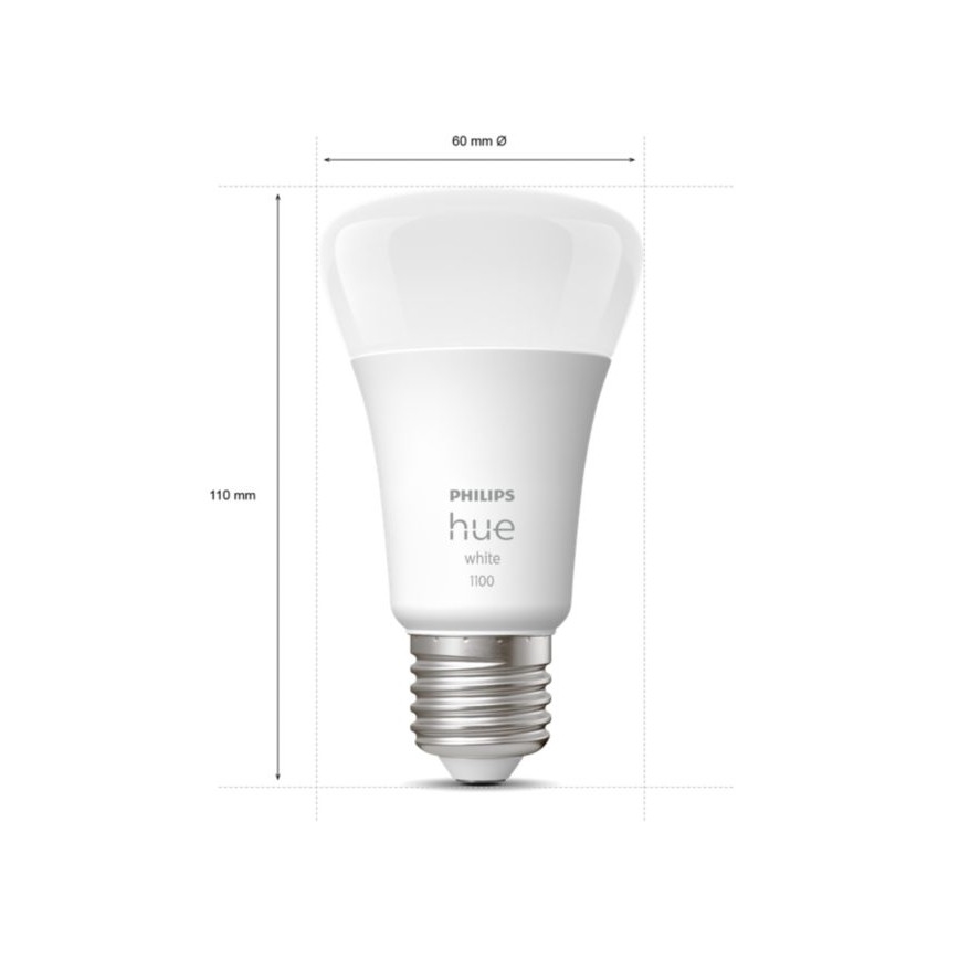 SET 2x LED prigušiva sijalica Philips Hue WHITE E27/9,5W/230V 2700K
