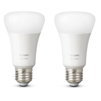 SET 2x LED prigušiva sijalica Philips Hue WHITE E27/9W/230V 2700K
