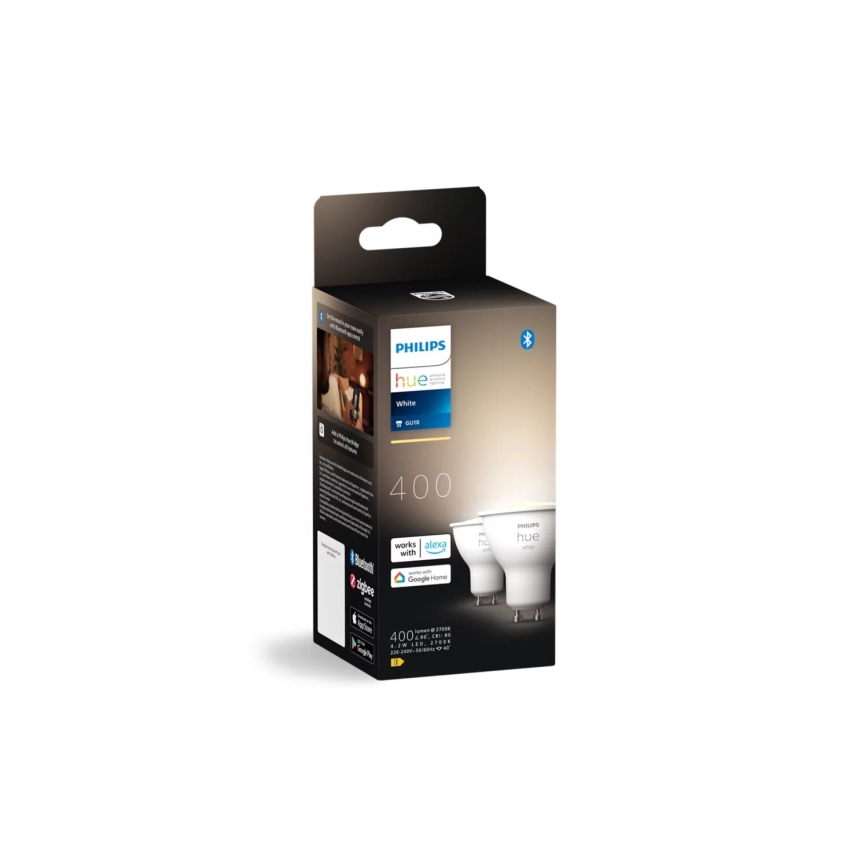 SET 2x LED prigušiva sijalica Philips Hue WHITE GU10/4,2W/230V 2700K