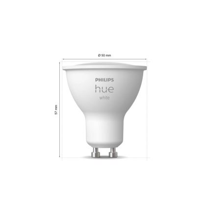 SET 2x LED prigušiva sijalica Philips Hue WHITE GU10/4,2W/230V 2700K