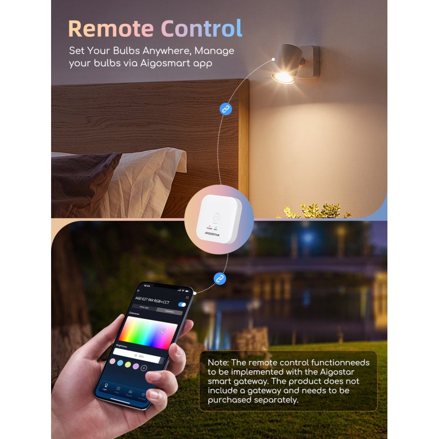 KOMPLET 2x LED RGBW prigušiva sijalica MESH GU10/6,5W/230V 2700-6500K Wi-Fi - Aigostar