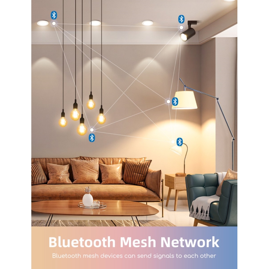 KOMPLET 2x LED RGBW prigušiva sijalica MESH GU10/6,5W/230V 2700-6500K Wi-Fi - Aigostar