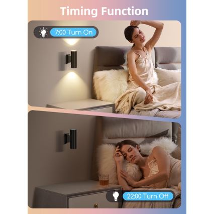 KOMPLET 2x LED RGBW prigušiva sijalica MESH GU10/6,5W/230V 2700-6500K Wi-Fi - Aigostar