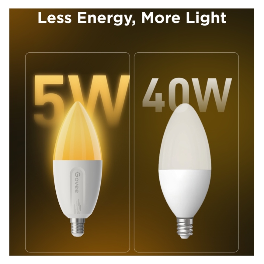 SET 2x LED RGBWW prigušiva sijalica E14/5W/230V 2700-6500K Wi-Fi - Govee