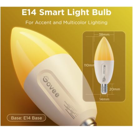 SET 2x LED RGBWW prigušiva sijalica E14/5W/230V 2700-6500K Wi-Fi - Govee