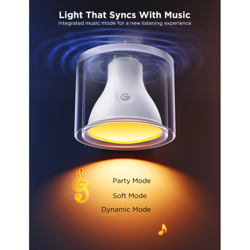 Komplet 2x LED RGBWW prigušiva sijalica MATTER GU10/4,8W/230V 2700-6500K Wi-Fi - Govee