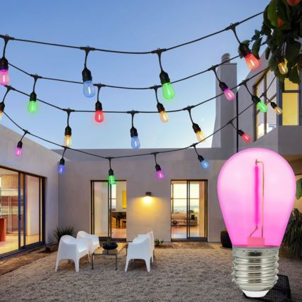 SET 2x LED sijalica PARTY E27/0,3W/36V ljubičasta