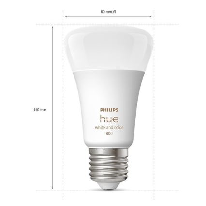 KOMPLET 2x LED prigušiva sijalica Philips Hue White And Color Ambiance A60 E27/9W/230V 2000-6500K