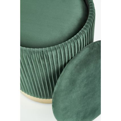 SET 2x tabure MONTY Ø 36/44 cm zelena/zlatna