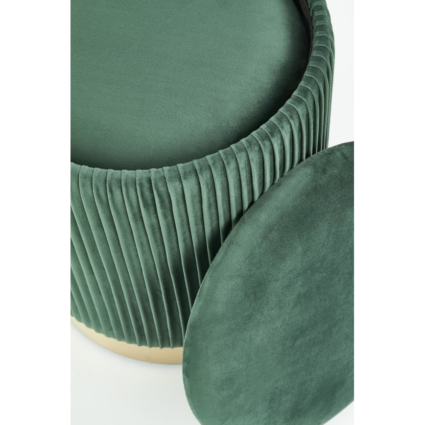 SET 2x tabure MONTY Ø 36/44 cm zelena/zlatna