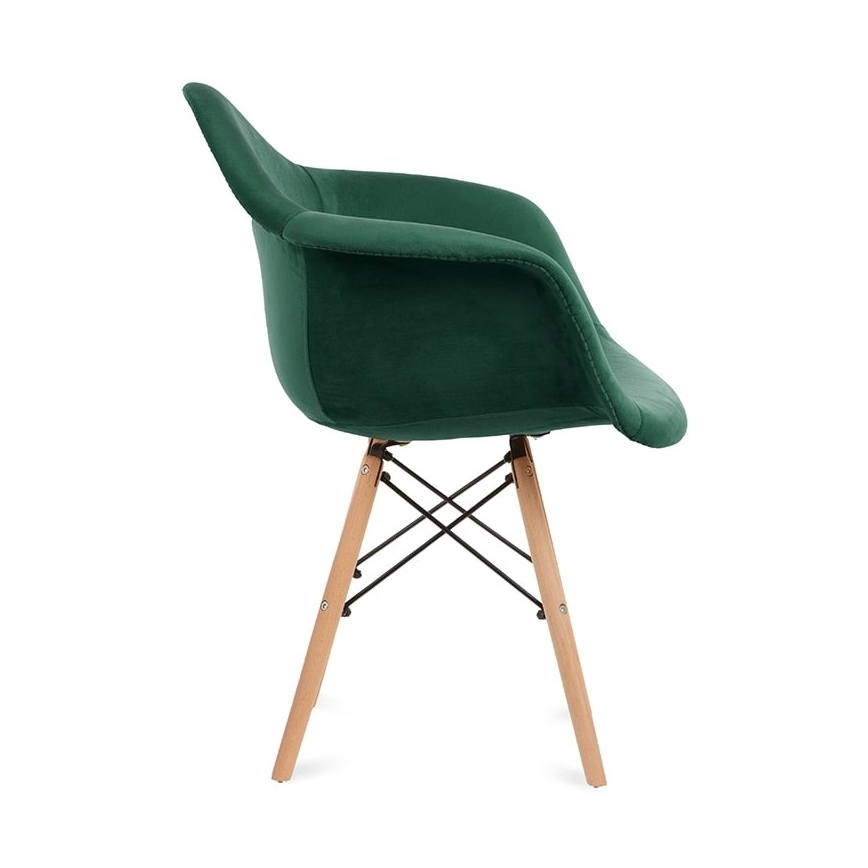 SET 2x trpezarijske stolice NEREA 80x60,5 cm zelena/bukva