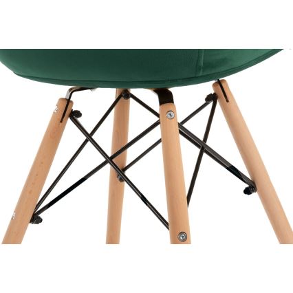 SET 2x trpezarijske stolice NEREA 80x60,5 cm zelena/bukva