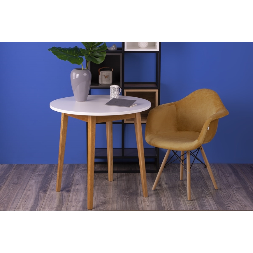 SET 2x trpezarijske stolice NEREA 80x60,5 cm žuta/bukva