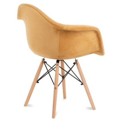 SET 2x trpezarijske stolice NEREA 80x60,5 cm žuta/bukva