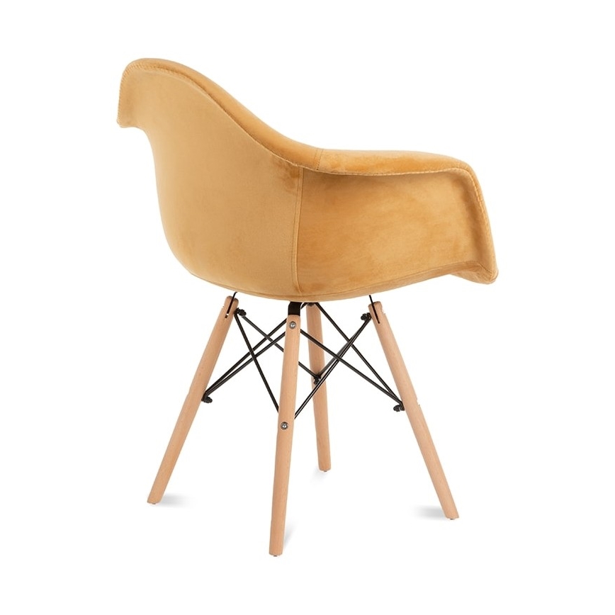 SET 2x trpezarijske stolice NEREA 80x60,5 cm žuta/bukva