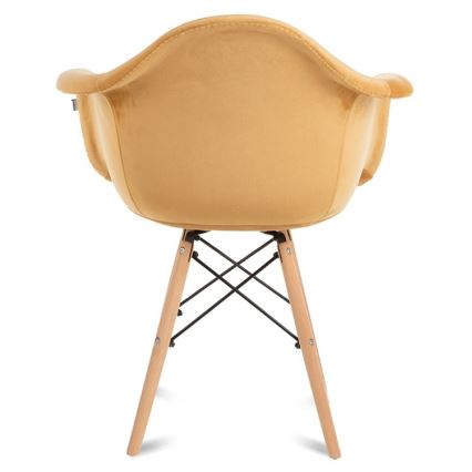 SET 2x trpezarijske stolice NEREA 80x60,5 cm žuta/bukva