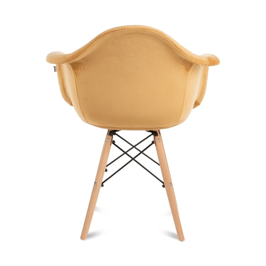 SET 2x trpezarijske stolice NEREA 80x60,5 cm žuta/bukva