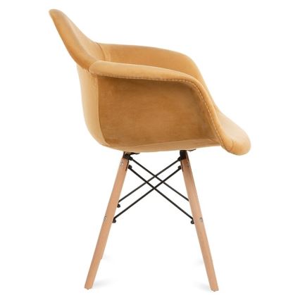 SET 2x trpezarijske stolice NEREA 80x60,5 cm žuta/bukva