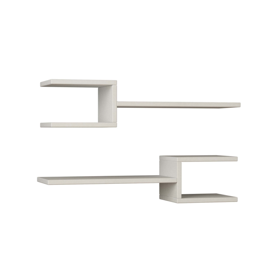 SET 2x zidne police FORK bele