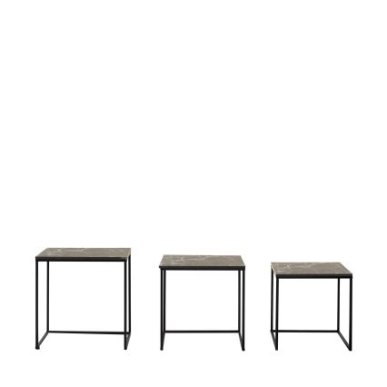 SET 3x konferencijskih stočića, crne boje