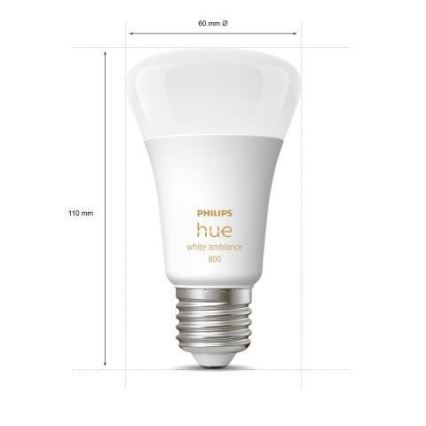 Komplet 3x LED prigušiva sijalica Philips Hue WHITE AMBIANCE A60 E27/6W/230V 2200-6500K