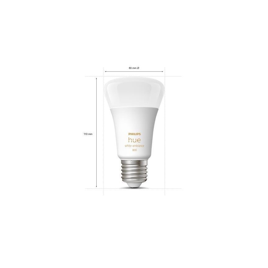 Komplet 3x LED prigušiva sijalica Philips Hue WHITE AMBIANCE A60 E27/6W/230V 2200-6500K