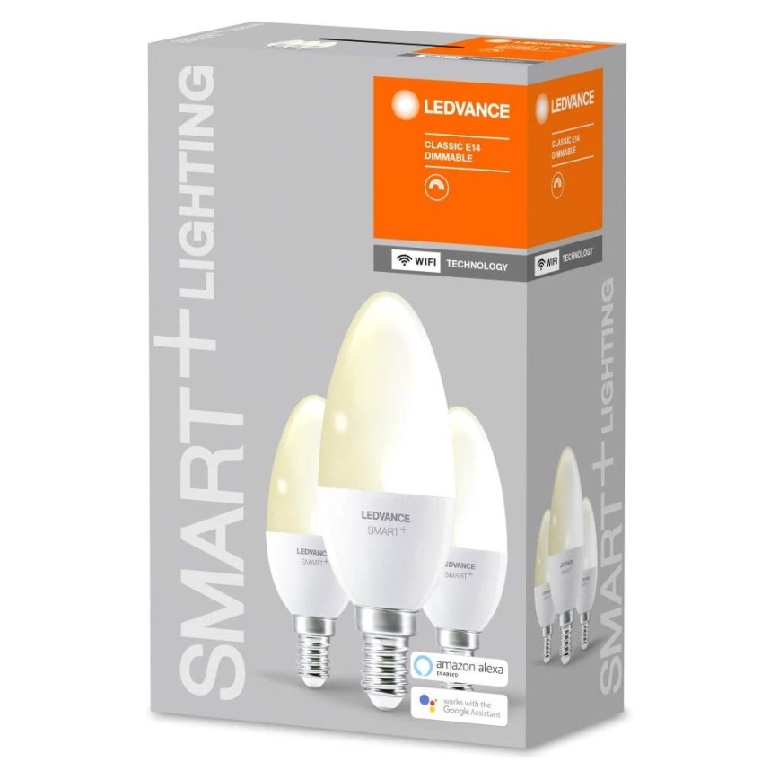 SET 3x LED prigušiva sijalica SMART+ E14/5W/230V 2700K Wi-Fi - Ledvance