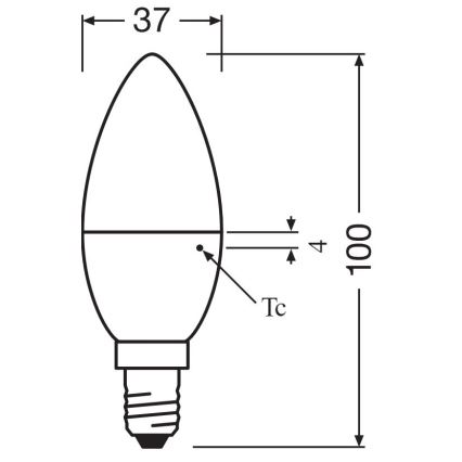 SET 3x LED sijalica B38 E14/4,9W/230V 3000K - Osram