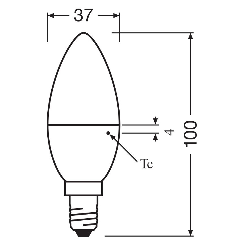 SET 3x LED sijalica B38 E14/4,9W/230V 3000K - Osram