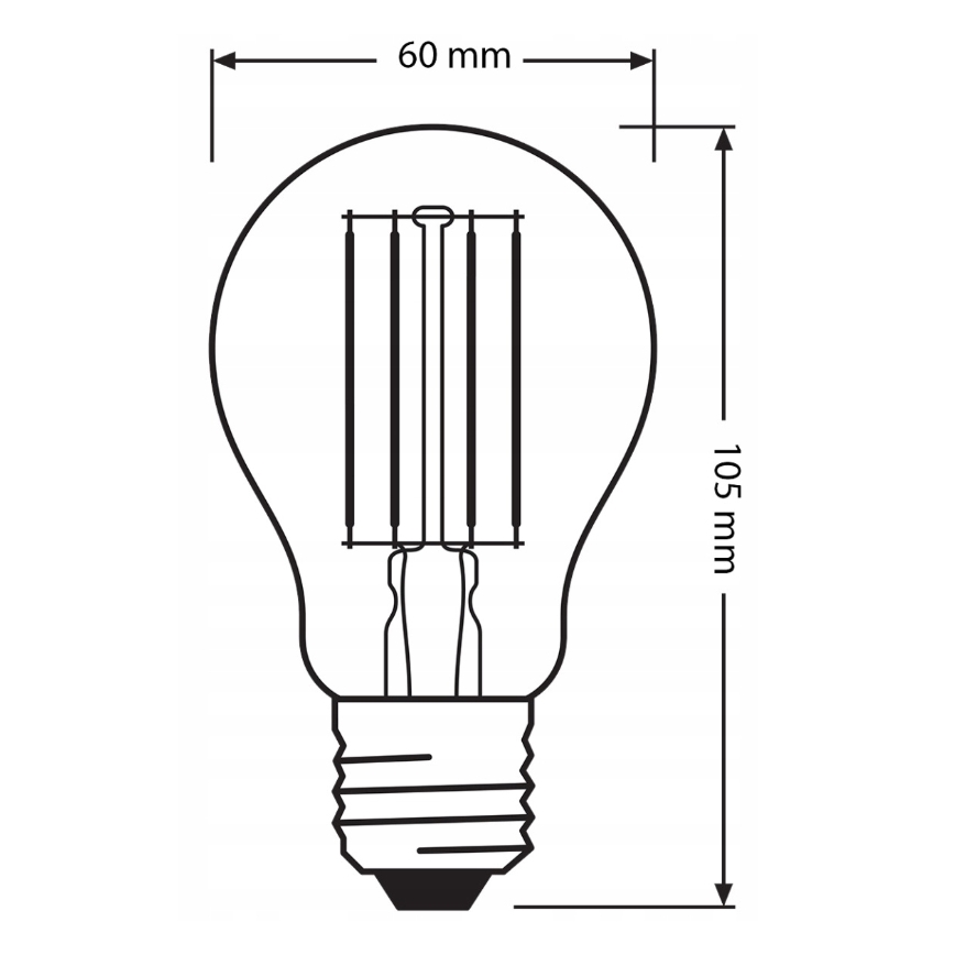 SET 3x LED sijalica BASE CLASSIC FILAMENT A60 E27/7,5W/230V 4000K - Osram