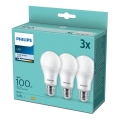 Set 3x LED sijalica Philips A60 E27/13W/230V 4000K