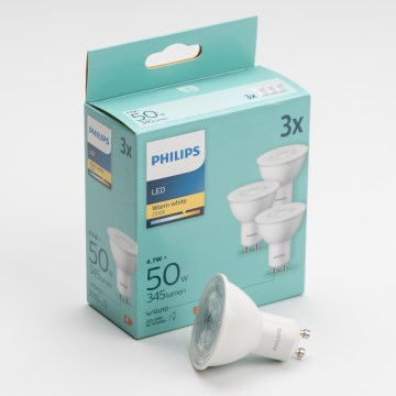 SET 3x LED sijalica Philips GU10/4,7W/230V 2700K