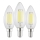 SET 3x LED sijalica VINTAGE C35 E14/2,2W/230V 2700K - Eglo 110439
