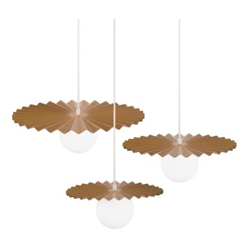 SET 3x luster na sajli SUNPLISS 1xG9/10W/230V zlatna/krem