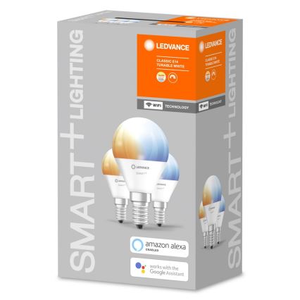 SET 3x LED prigušiva sijalica SMART+ E14/5W/230V 2700K-6500K Wi-Fi - Ledvance