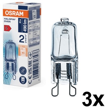 SET 3x sijalica za rernu HALOPIN G9/40W/230V 2700K - Osram