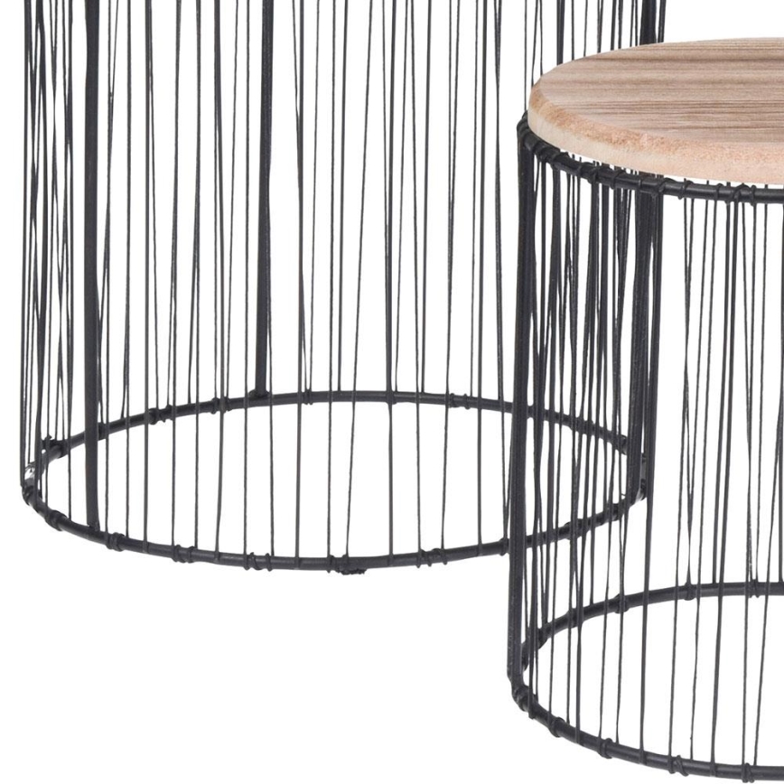 SET 3x stalak za cveće, prečnika 19/23/28 cm, crna/bež