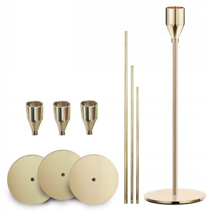 SET 3x zlatnih svećnjaka