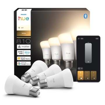 SET 4x LED prigušiva sijalica Philips Hue WHITE E27/7W/230V 2700K